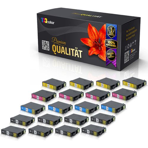 20x Kompatible Tintenpatronen für Epson WorkForce WF2810 DWF WorkForce WF2830 WorkForce WF2835 DWF WorkForce WF2850 DWF 603XL 603 603 XL Schwarz Blau Rot Gelb - Color Plus Serie