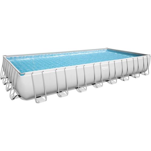 Power Steel™ Solo Pool ohne Zubehör 956 x 488 x 132 cm, lichtgrau, eckig
