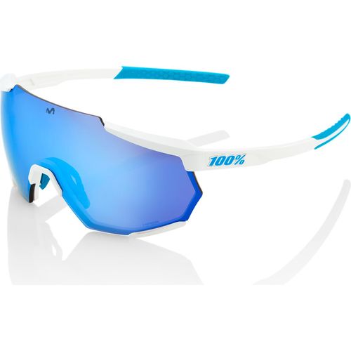 100% SPEEDLAB Fahrradsonnenbrille - RACETRAP - MOVISTAR TEAM - Weiß/Blau