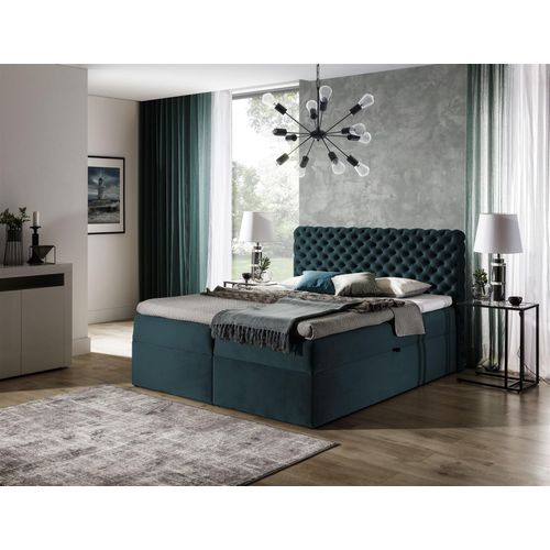 Boxspringbett Schlafzimmerbett WILLIAM 220x200cm in Stoff