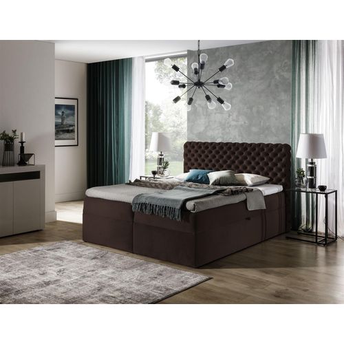 Boxspringbett Schlafzimmerbett WILLIAM 120x200cm in Stoff