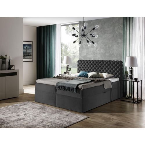 Boxspringbett Schlafzimmerbett WILLIAM 160x200cm in Stoff