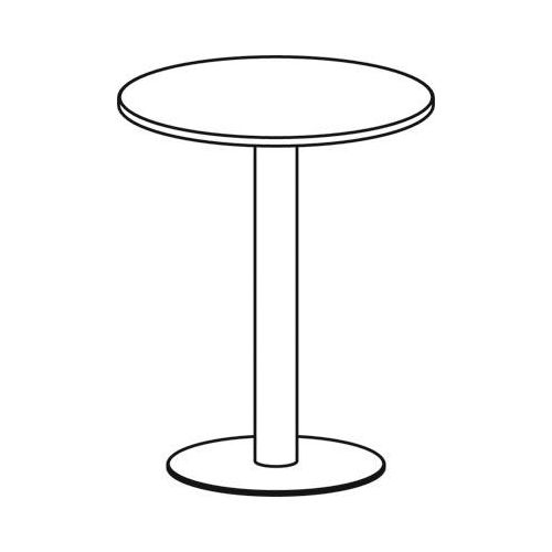 Gera Bistrotisch Konferenztisch Tellerfuß Kreisform, feste Höhe, D-900x1100, Ahorn