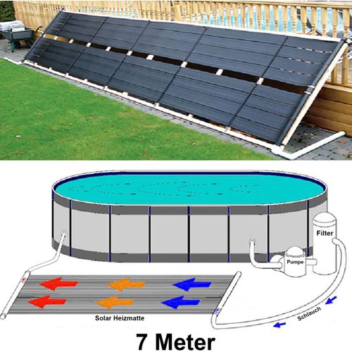 Solar Heizmatte Pool Solarmatte Swimmingpool Heizung Schwarz 700x76x6cm