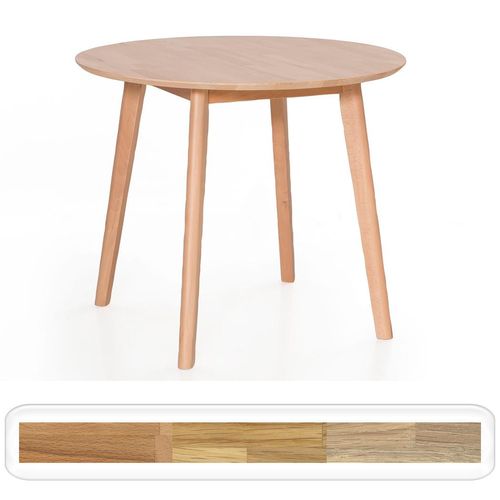 runder Massivholztisch Thiago 90 cm Esstisch Küchentisch Rundtisch, Holzart:Eiche natur geölt