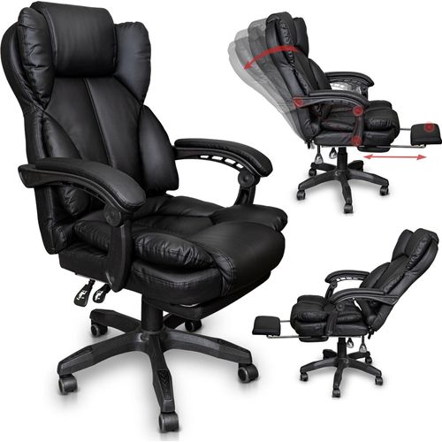 Chefsessel Bürostuhl Schreibtischstuhl Racing Chair mit Fußstütze,