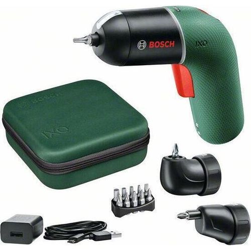 Bosch Akku-Schrauber IXO 6 Set Winkel-/Exzenteraufsatz 10x Bits 06039C7102