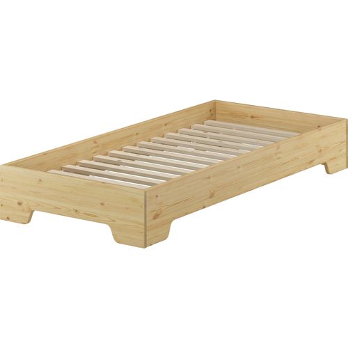 Funktionsbett Bettrahmen 100x190 Pensionsbett, Gästebett mit wählbarem Zubehör V-60.56-10-190Rollrost inkl.
