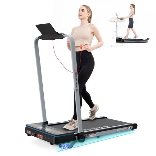 Laufband Elektrisch Klappbar, Laufband 1 -12 km/h, Laufbänder 1400w Für Zuhause Klappbar und LCD-Display ,Faltbares Fitnessgerät, MAX 120kg