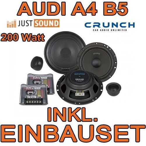 Heck Lautsprecher - Crunch DSX6.2c - 16,5cm Einbauset passend für Audi A4 B5 Limousine - justSOUND