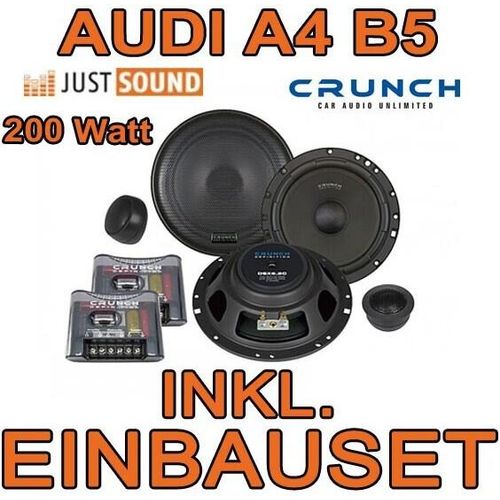 Lautsprecher - Crunch DSX6.2c - 16,5cm Einbauset passend für Audi A4 B5 Avant - justSOUND