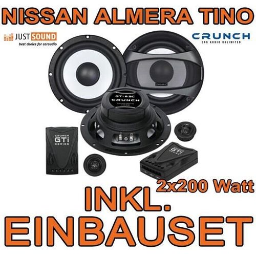 Lautsprecher - Crunch GTi6.2C - 16,5cm Einbauset passend für Nissan Almera + Tino - justSOUND