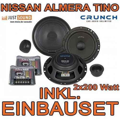 Lautsprecher - Crunch DSX6.2c - 16,5cm Einbauset passend für Nissan Almera + Tino - justSOUND