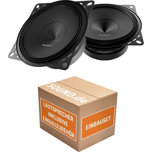 Audison APX 4 - 10cm 2-Wege Koax Lautsprecher - Einbauset passend für Audi 80 | Cabriolet - justSOUND