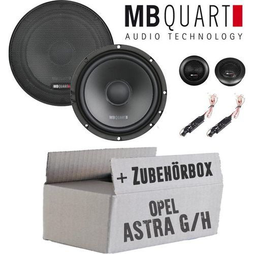 Lautsprecher Boxen MB Quart QS165 - 16,5cm Kompo Auto Einbauzuebehör - Einbauset passend für Opel Astra G+H, Tür vorne - justSOUND