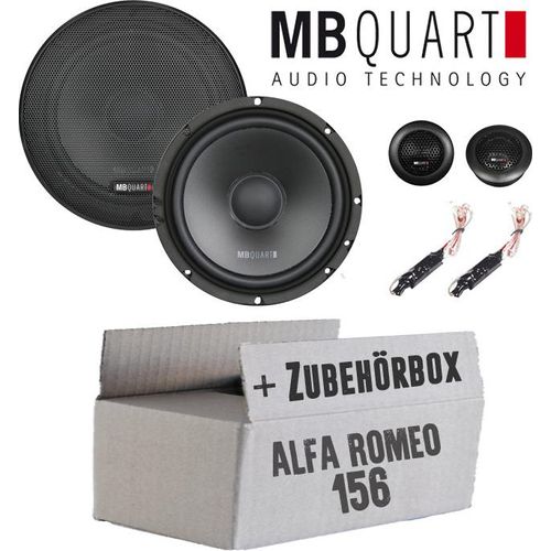 Lautsprecher Boxen MB Quart QS165 - 16,5cm Kompo Auto Einbauzuebehör - Einbauset passend für Alfa Romeo 156 - justSOUND
