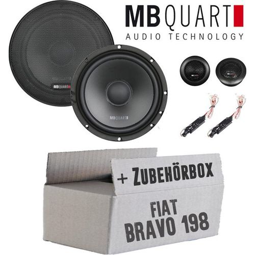 Lautsprecher Boxen MB Quart QS165 - 16,5cm Kompo Auto Einbauzuebehör - Einbauset passend für Fiat Bravo 198 Heck - justSOUND