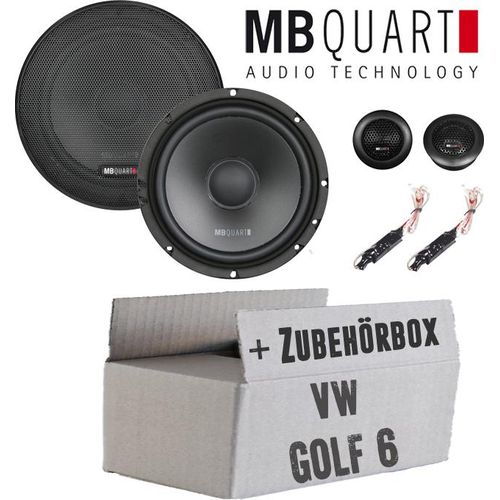 Lautsprecher Boxen MB Quart QS165 - 16,5cm Kompo Auto Einbauzuebehör - Einbauset passend für VW Golf 6 - justSOUND