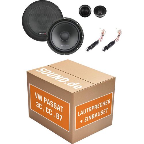 Lautsprecher Boxen MB Quart QS165 - 16,5cm Kompo Auto Einbauzuebehör - Einbauset passend für VW Passat 3C CC B6 B7 Front - justSOUND