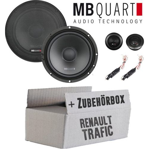 Lautsprecher Boxen MB Quart QS165 - 16,5cm Kompo Auto Einbauzuebehör - Einbauset passend für Renault Trafic 2 Front - justSOUND