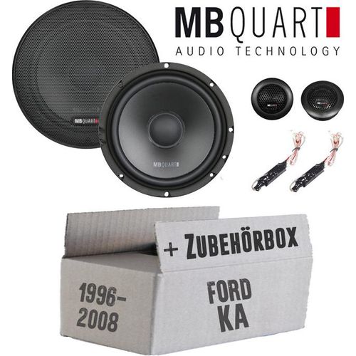 Lautsprecher Boxen MB Quart QS165 - 16,5cm Kompo Auto Einbauzuebehör - Einbauset passend für Ford KA Front - justSOUND