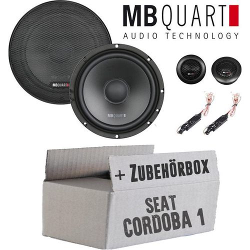 Lautsprecher Boxen MB Quart QS165 - 16,5cm Kompo Auto Einbauzuebehör - Einbauset passend für Seat Cordoba 1 Front - justSOUND