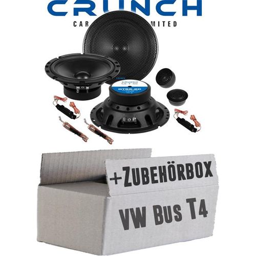 Lautsprecher Boxen Crunch GTS6.2C - 16,5cm 2-Wege System GTS 6.2C Auto Einbauzubehör - Einbauset passend für VW Bus T4 Front Facelift - justSOUND