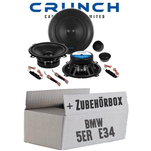 Lautsprecher Boxen Crunch GTS5.2C - 13cm 2-Wege System GTS 5.2C Auto Einbauzubehör - Einbauset passend für BMW 5er E34 - justSOUND