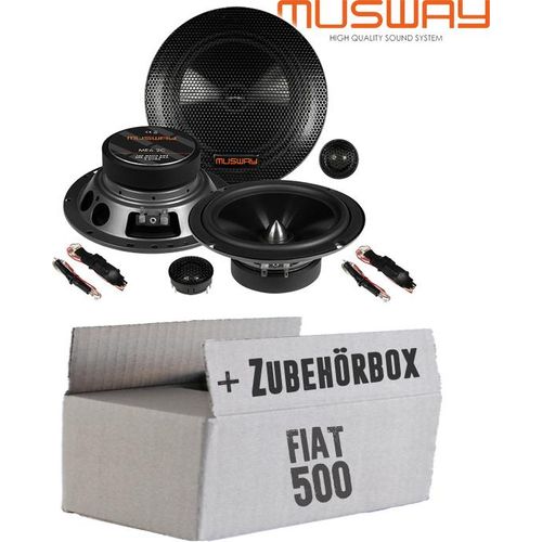 Einbaulautsprecher 16,5cm, Heck für Fiat 500 - Musway ME6.2C - 16,5cm Lautsprecher System JUST SOUND best choice for caraudio