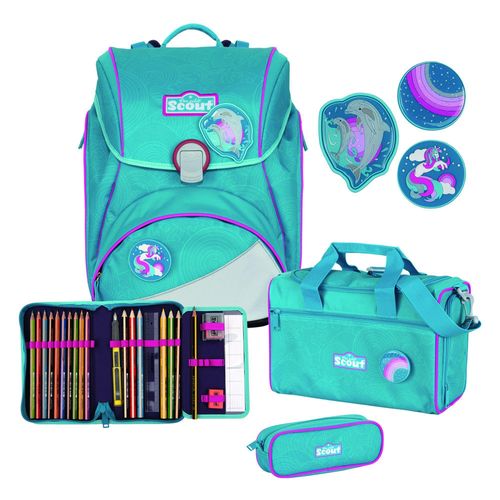 Scout Alpha Schulranzen Set 4-tlg. Dolphins