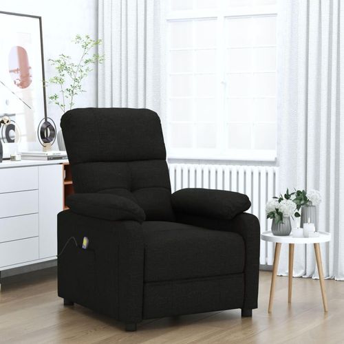 vidaXL Massagesessel Schwarz Stoff - Massagesessel - Massage Sessel - Massage TV-Sessel - Massage Fernsehsessel