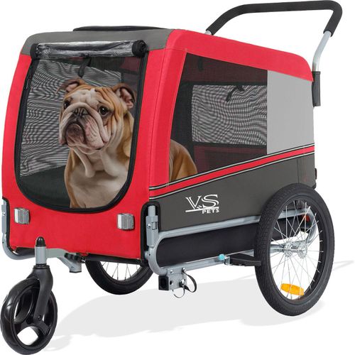 Tiggo VS Pet Large Hundefahrradanhänger + Jogger 2 in 1 Hundeanhänger Hundetransporter Fahrradanhänger