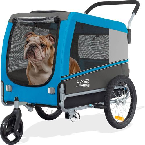 Tiggo VS Pet Large Hundefahrradanhänger + Jogger 2 in 1 Hundeanhänger Hundetransporter Fahrradanhänger