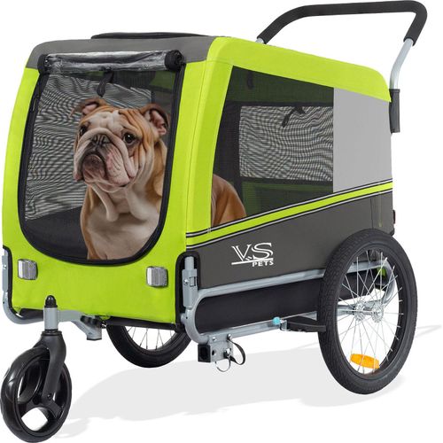 Tiggo VS Pet Large Hundefahrradanhänger + Jogger 2 in 1 Hundeanhänger Hundetransporter Fahrradanhänger