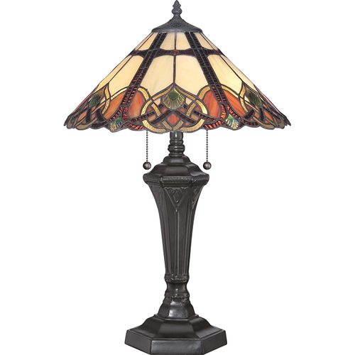 Tischlampe im klassischen Tiffany-Stil mit buntem Lampenschirm Cambridge