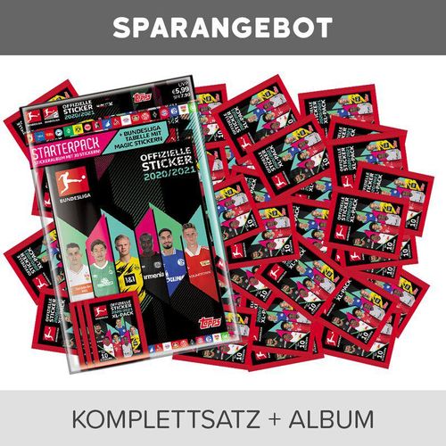 Topps Bundesliga Sammelsticker 2020/21 - Komplettsatz + Album