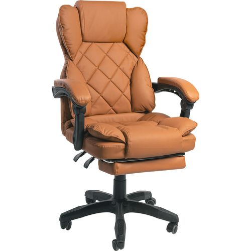 Schreibtischstuhl Design Bürostuhl TV Bürosessel Chefsessel Relax & Home Office,Farbe:Braun
