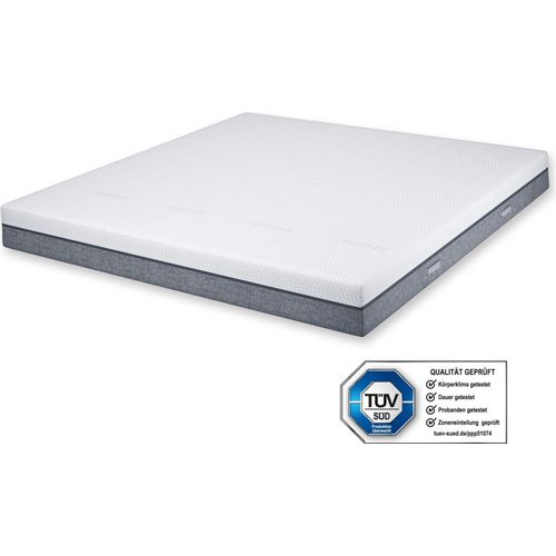 Genius eazzzy Matratze Deluxe 200x200 cm - orthopädische Visco Kaltschaummatratze mit 8-Zonen und 20cm hoch, Härtegrad H2-H3 | Komfort,