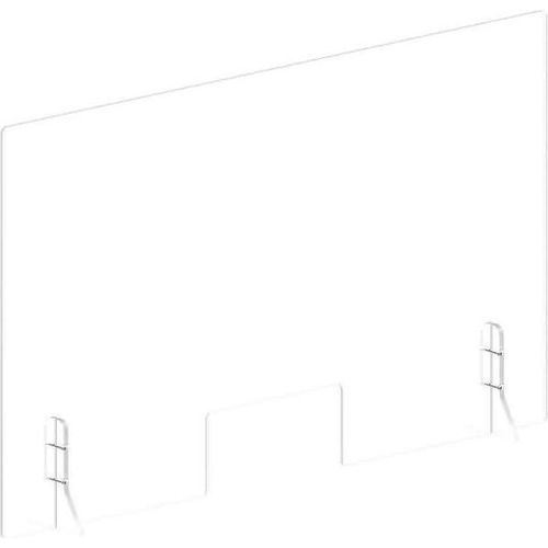 Hygienschutzscheibe mit Öffnung HxBxT 60x100x11,7cm transparent