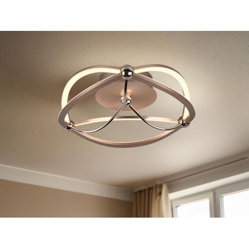 Designer LED Deckenleuchte CHARIVARI Messing matt, Ø 41cm
