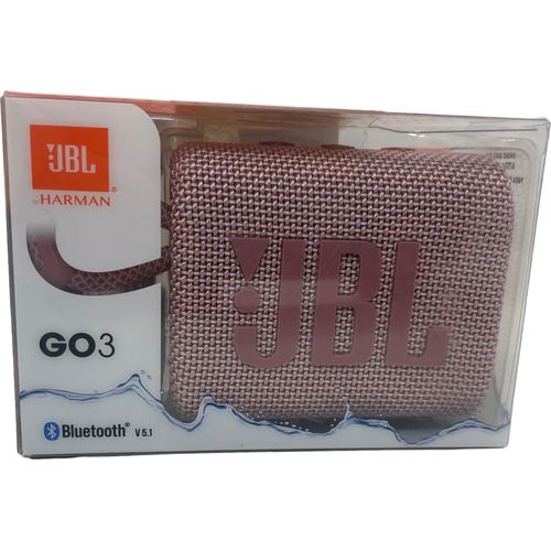 JBL Go 3 Bluetooth Lautsprecher Rosa Tragbar Wasserdicht IP67 5h Akku