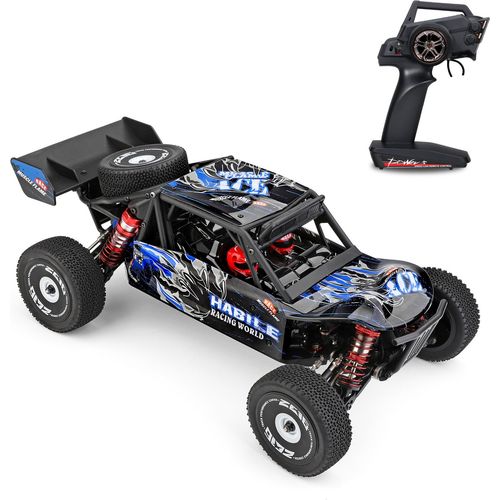 Wltoys 124018 Hochgeschwindigkeits-Rennwagen 60 km / h 1/12 2,4 GHz RC-Car-Offroad-Driftwagen RTR 4WD mit Aluminiumlegierungs-Chassis Zinklegierungsgetriebe
