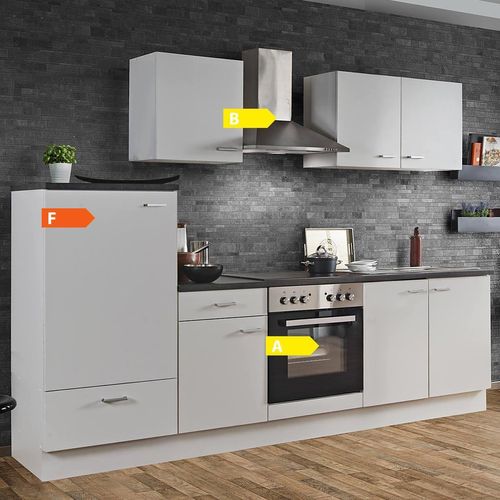 Küchenzeile White Classic inklusive E-Geräte, LIVERPOOL-87, Breite 270cm
