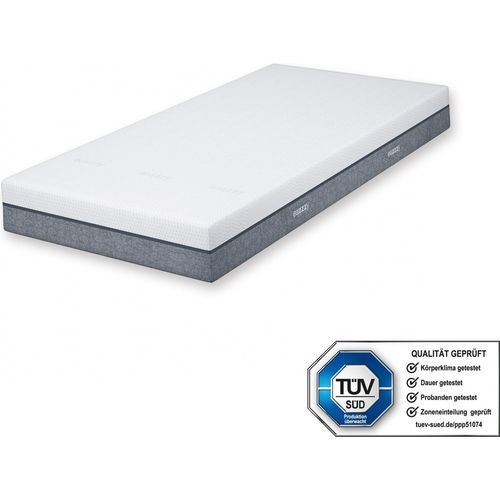 Genius eazzzy Matratze Deluxe 100x200 cm - orthopädische Visco Kaltschaummatratze mit 8-Zonen und 20cm hoch, Härtegrad H2-H3 | Komfort,