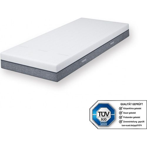Genius eazzzy Matratze Deluxe 90x200 cm - orthopädische Visco Kaltschaummatratze mit 8-Zonen und 20cm hoch, Härtegrad H2-H3 | Komfort,