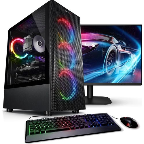 kiebel.de PC Set mit 27 Zoll TFT Total Intel Core i9-12900KF, 32GB DDR4, NVIDIA RTX 5060 8 GB, 500GB SSD, 2TB HDD, WLAN, Windows 11, Komplettsystem