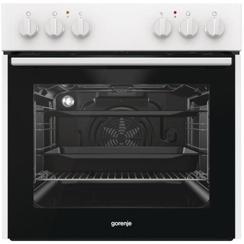Gorenje BC715E10WK Einbau-Elektroherd, Weiß, 71 l Volumen, 59,7 cm Breite, Energieklasse A, Ober-/Unterhitze + Umluft, Selbstreinigungsfunktion