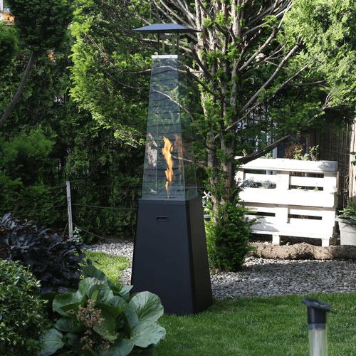 Gasheizstrahler Umbrella BS Stahl schwarz 12kW Set