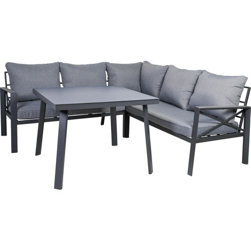 Lounge-Set Amsterdam, Stahl, grau