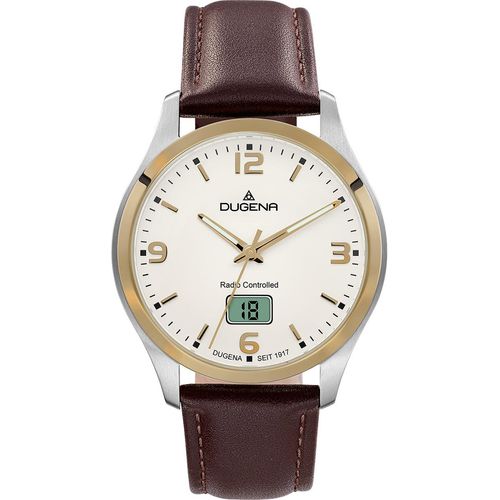 Dugena Herren Uhr 4460862 Tresor Funk vergoldet